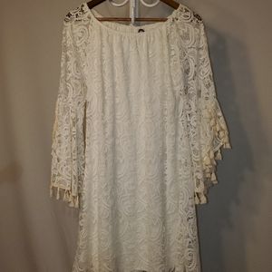 Honeyme Ivory Boho lace dress
